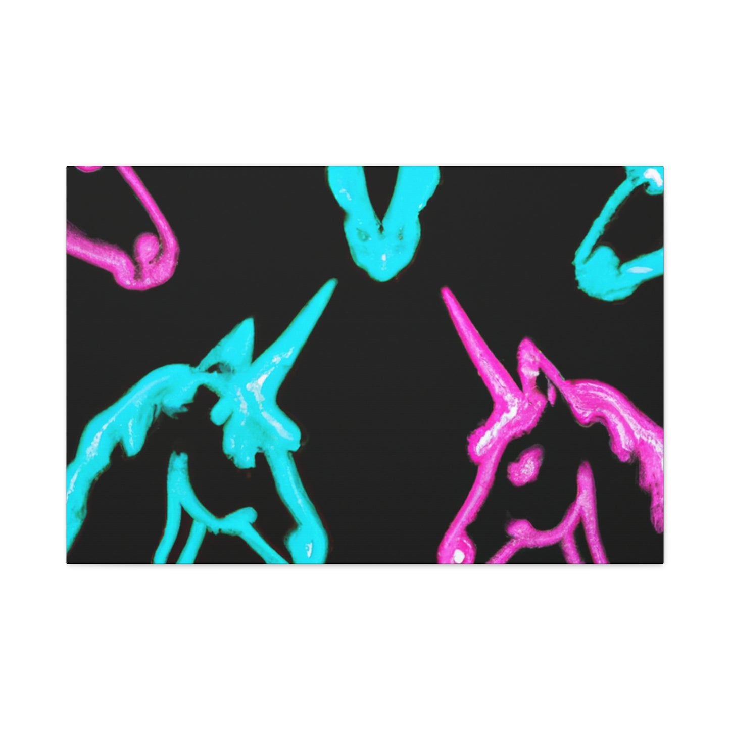 Neon Night Unicorn Prism NEON Unicorns Art Canvas