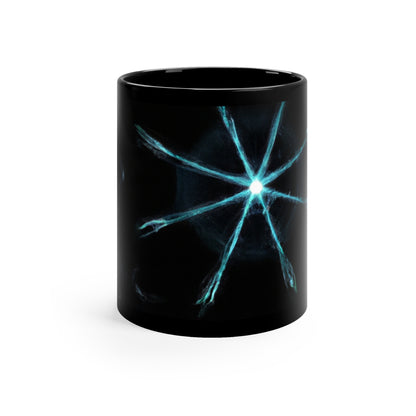 Psychedelic Vortex Splatter Trippy Infninty Patterns 11oz Black Mug