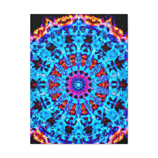 Vividly-Vortexed Neon Infinity Illumination. Trippy Infinity Patterns Art Canvas
