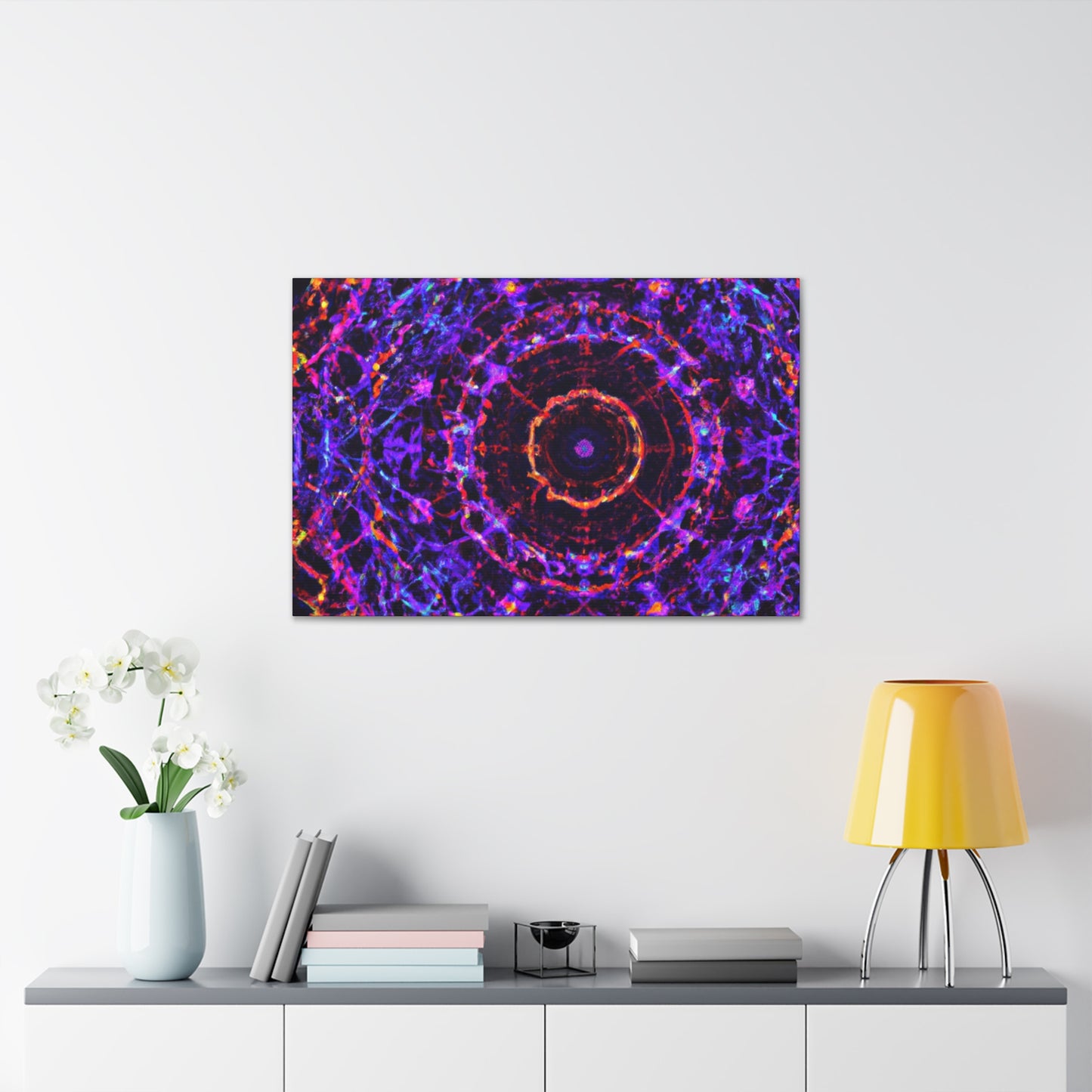 Cosmic Psychedelic Universe. Trippy Infinity Patterns Art Canvas