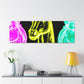 "Neon Unicorn Glow" NEON Unicorns Art Canvas