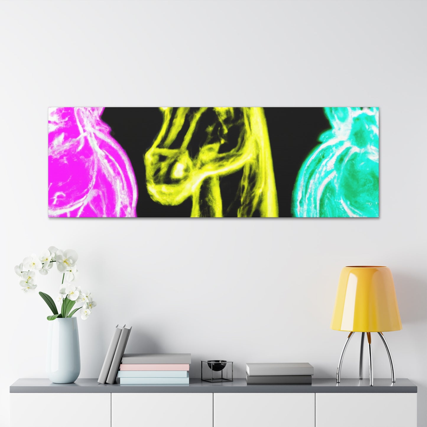 "Neon Unicorn Glow" NEON Unicorns Art Canvas