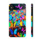 "Neon Butterfly Mural" NEON Butterflies Tough Phone Case Iphone 6 7 8 9 10 11 12 13 14 SE X XR XS Pro Max Mini Plus
