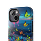 "Neon Flight Spectacle" NEON Butterflies Tough Phone Case Iphone 6 7 8 9 10 11 12 13 14 SE X XR XS Pro Max Mini Plus