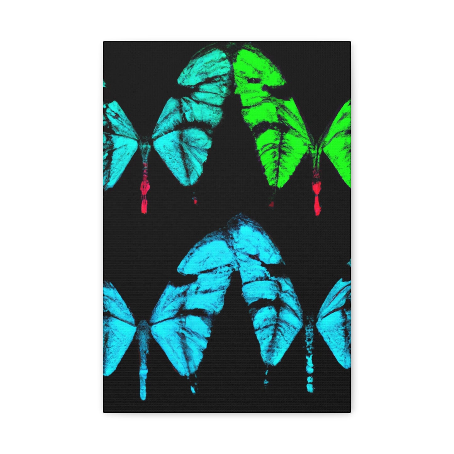 "Neon Butterfly Dreams" Neon Butterflies  Art Canvas