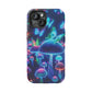 Neon Glitterbug Heaven. Neon Butterflies and Mushrooms Premium Art Magsafe Magnet Tough IPhone 13 14 15 Pro Plus Max and Mini in Matte and Glossy Phone cases