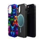 Neon Owlish Delight. Neon Owls Premium Art Magsafe Magnet Tough IPhone 13 14 15 Pro Plus Max and Mini in Matte and Glossy Phone cases