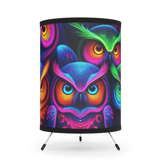 Neon Hoots! - NEON Owls Art Tripod Lamp