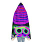 "Owlight." - NEON Owls Art Hooded Snuggle Blanket