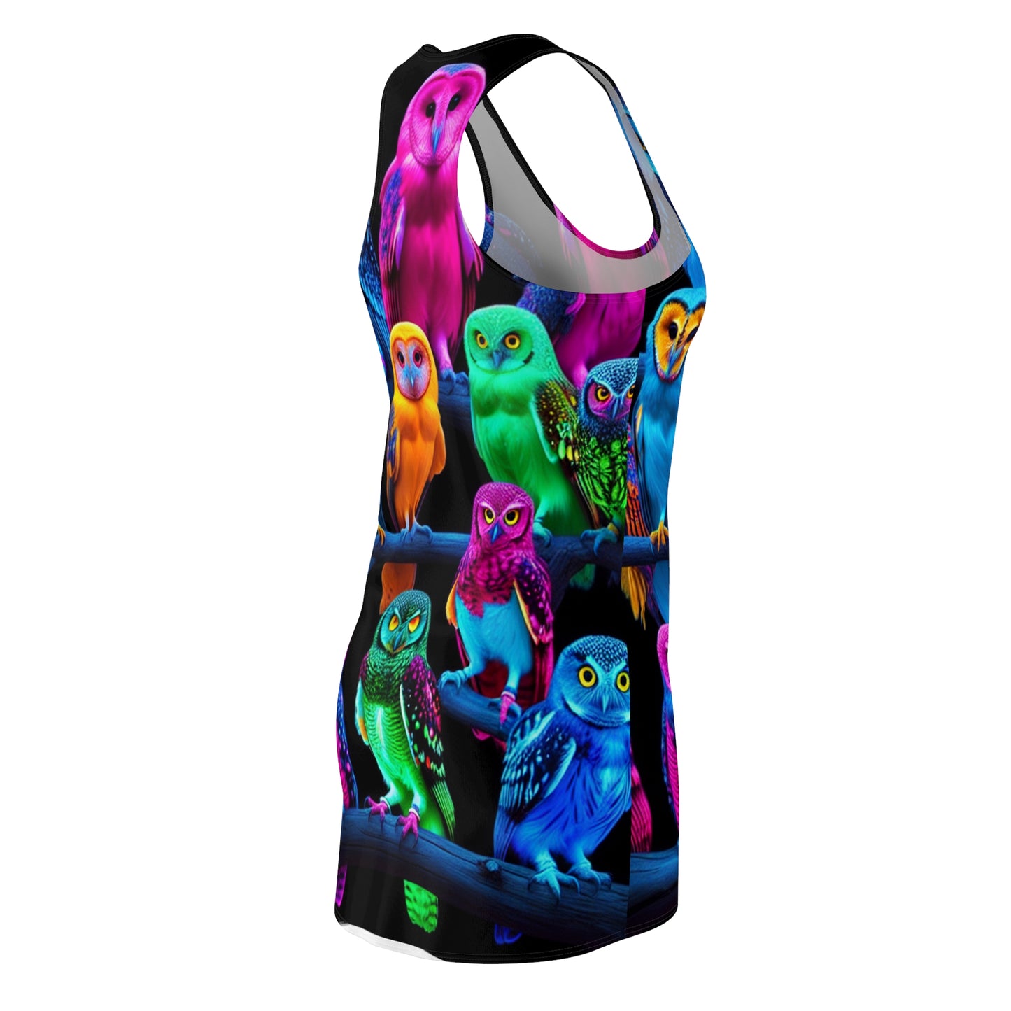 Neon Nocturne Neon Owls Racerback Dress