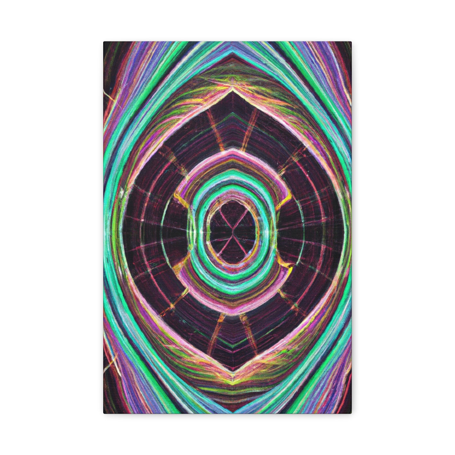 Electric Cosmic Confetti. Trippy Infinity Patterns Art Canvas