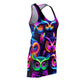 "Neon Nocturne" Neon Owls Racerback Dress