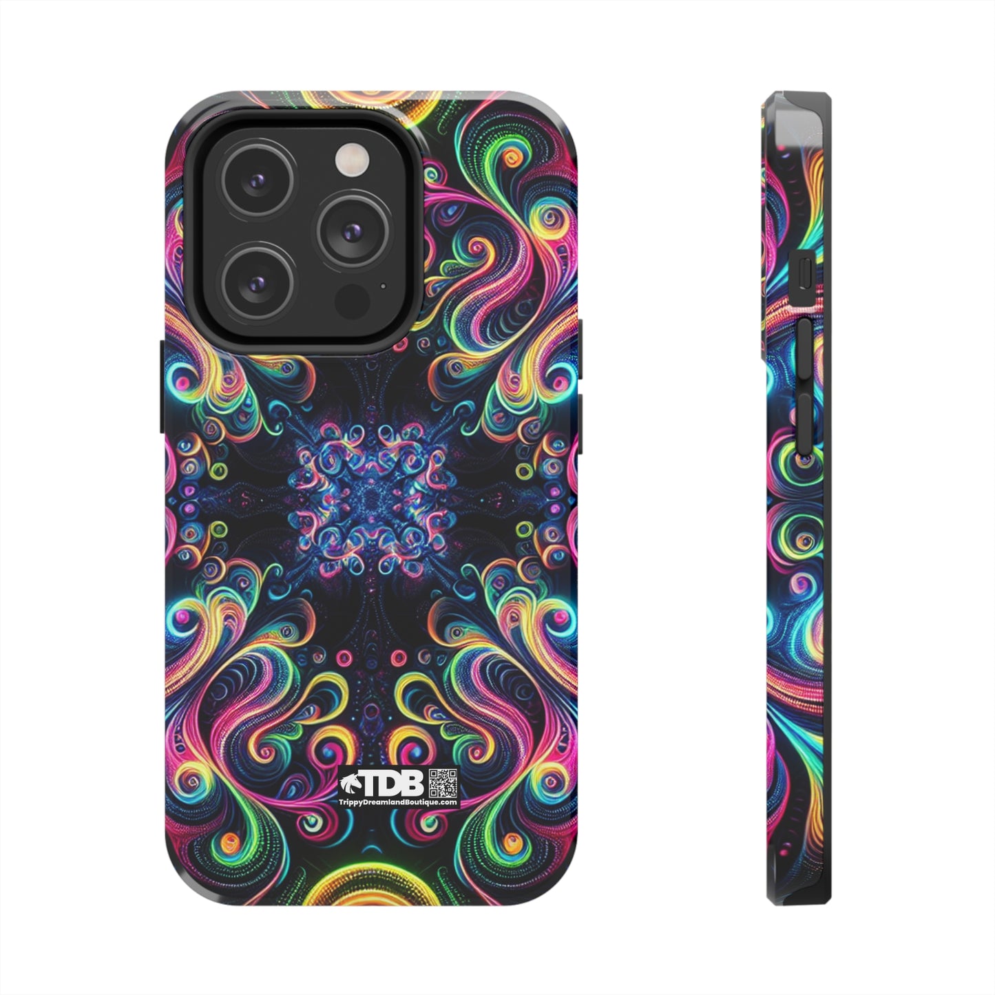 TDB Neon Infinity Vibes. Trippy Infinity Patterns Tough Phone Case