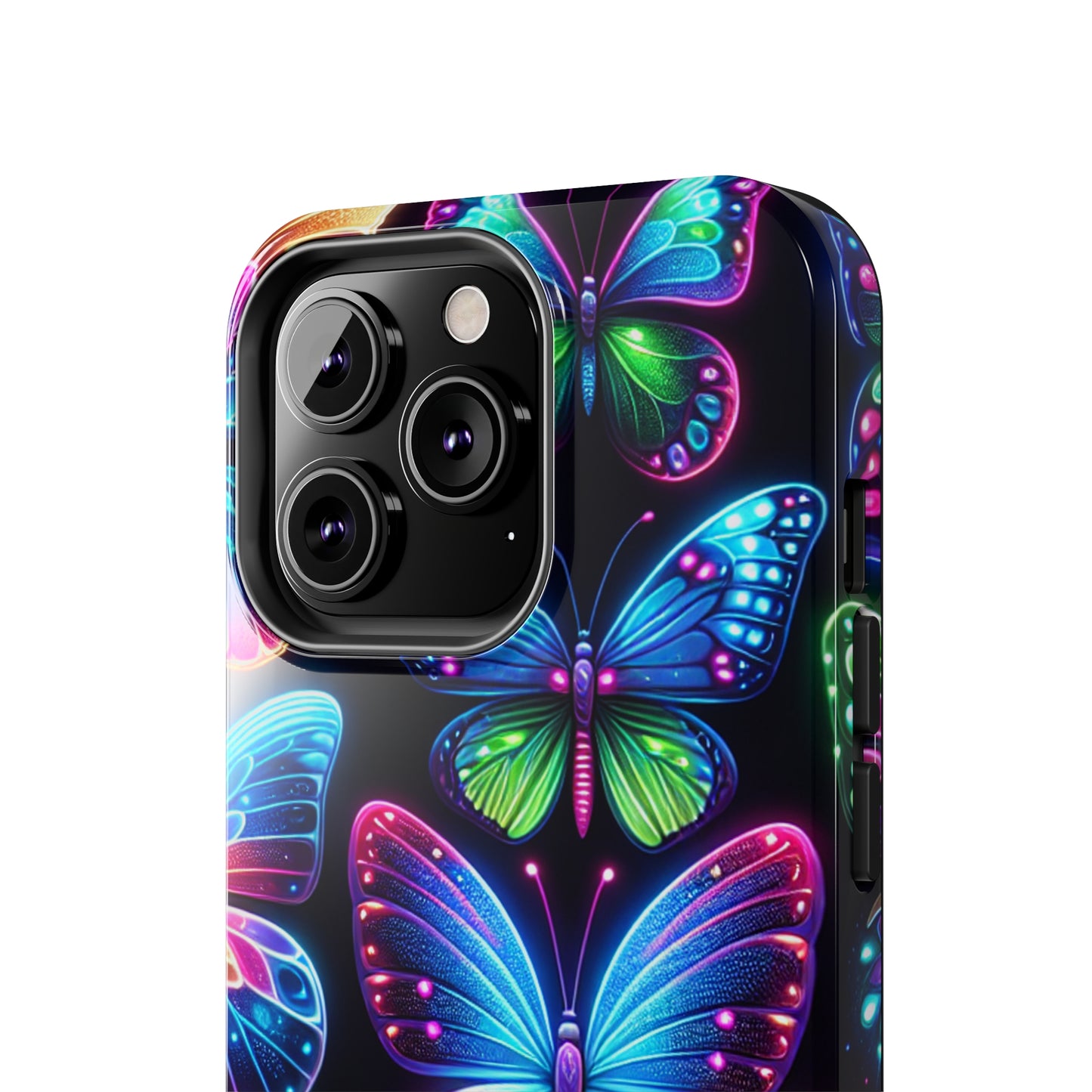 "Dance of the Neon Butterflies" NEON Butterflies Tough Phone Case Iphone 6 7 8 9 10 11 12 13 14 SE X XR XS Pro Max Mini Plus