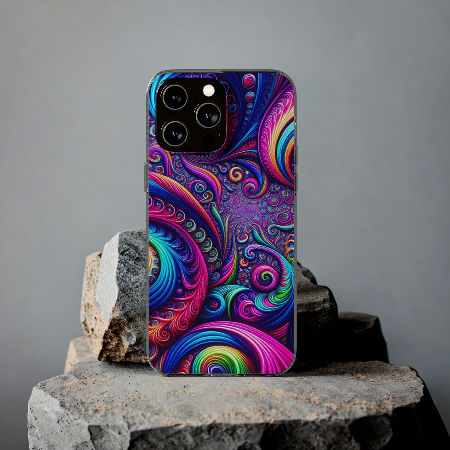 "VibranTrip Neonfinity" Infinity Patterns Art Polycarbonate Phone Case
