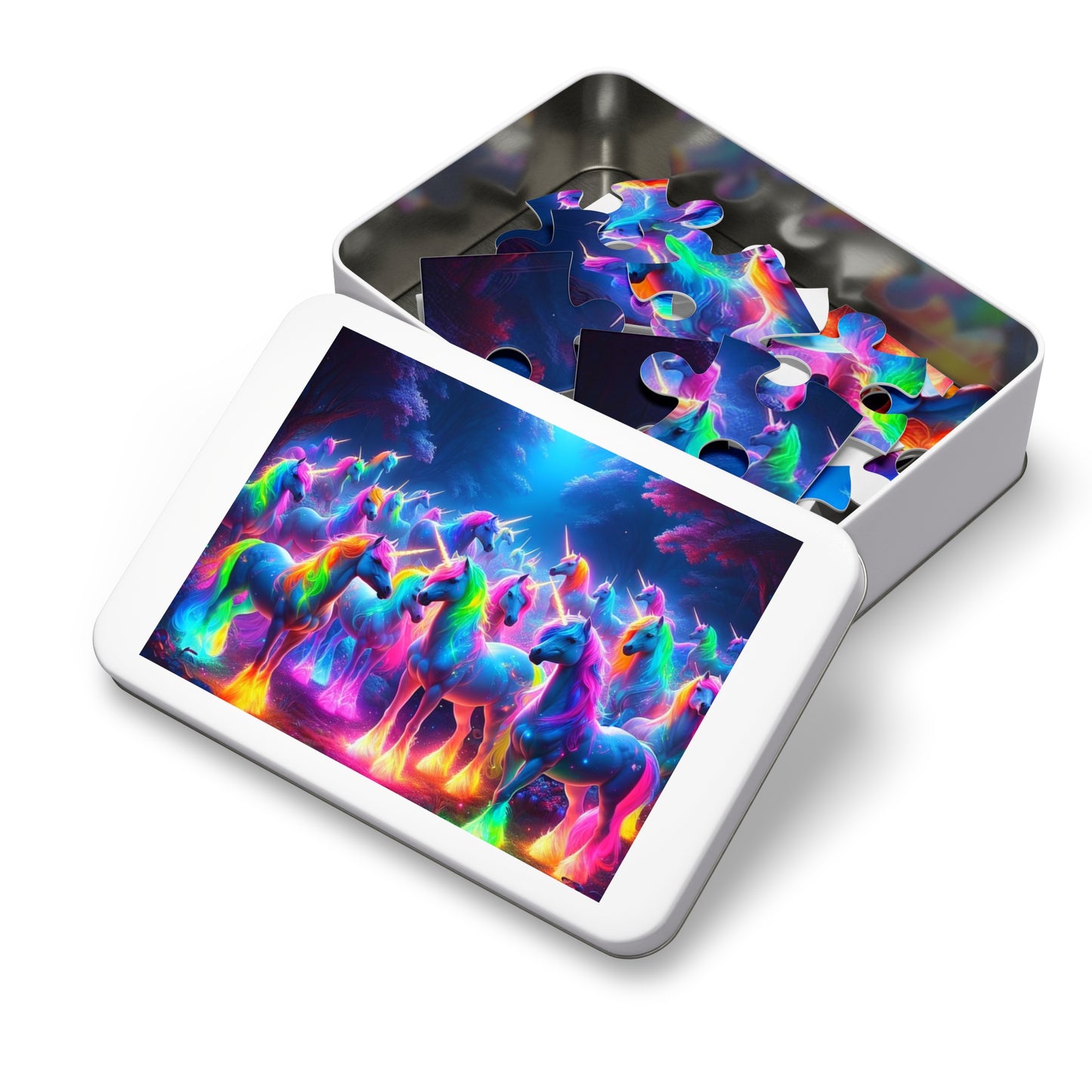 Neonu-Cluster - Neon Unicorns Puzzle 30, 110, 252, and 1000 Pieces