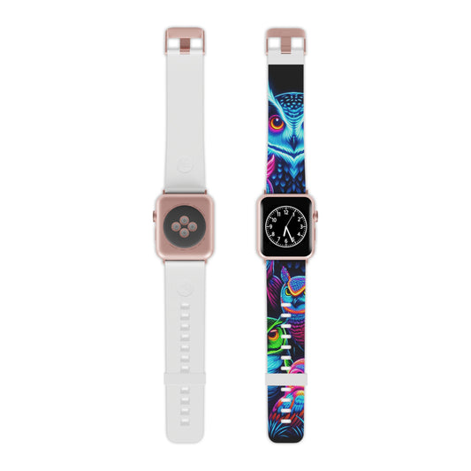 "Vivid Nocturnal Utopia" - NEON Owls Iwatch Band