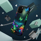 Neon Nocturne. Neon Butterflies and Mushrooms Premium Art Magsafe Magnet Tough IPhone 13 14 15 Pro Plus Max and Mini in Matte and Glossy Phone cases