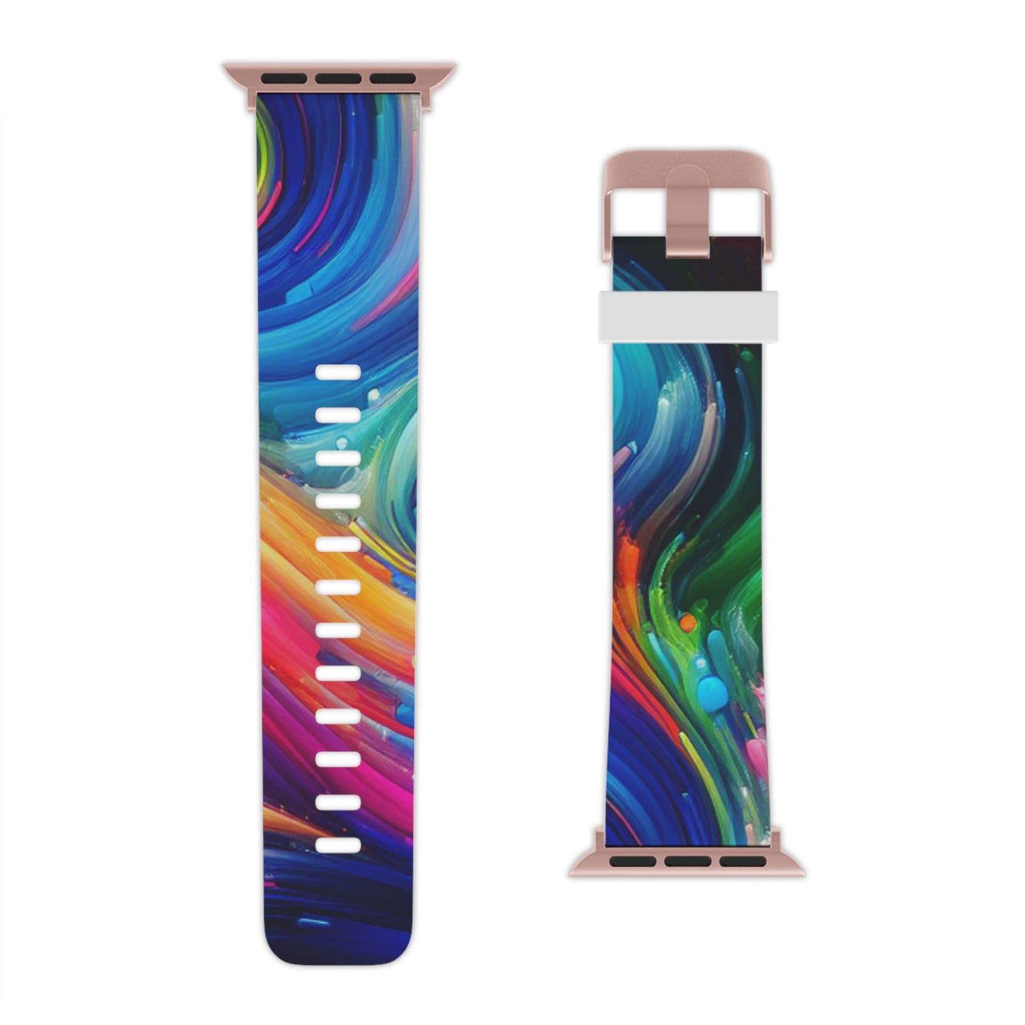 Neon Data Vortex - Trippy Infinity Patterns Iwatch Band