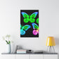 "Neon Dreamweavers". Neon Butterflies  Art Canvas
