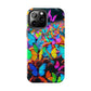 "Neon Butterfly Mural" NEON Butterflies Tough Phone Case Iphone 6 7 8 9 10 11 12 13 14 SE X XR XS Pro Max Mini Plus