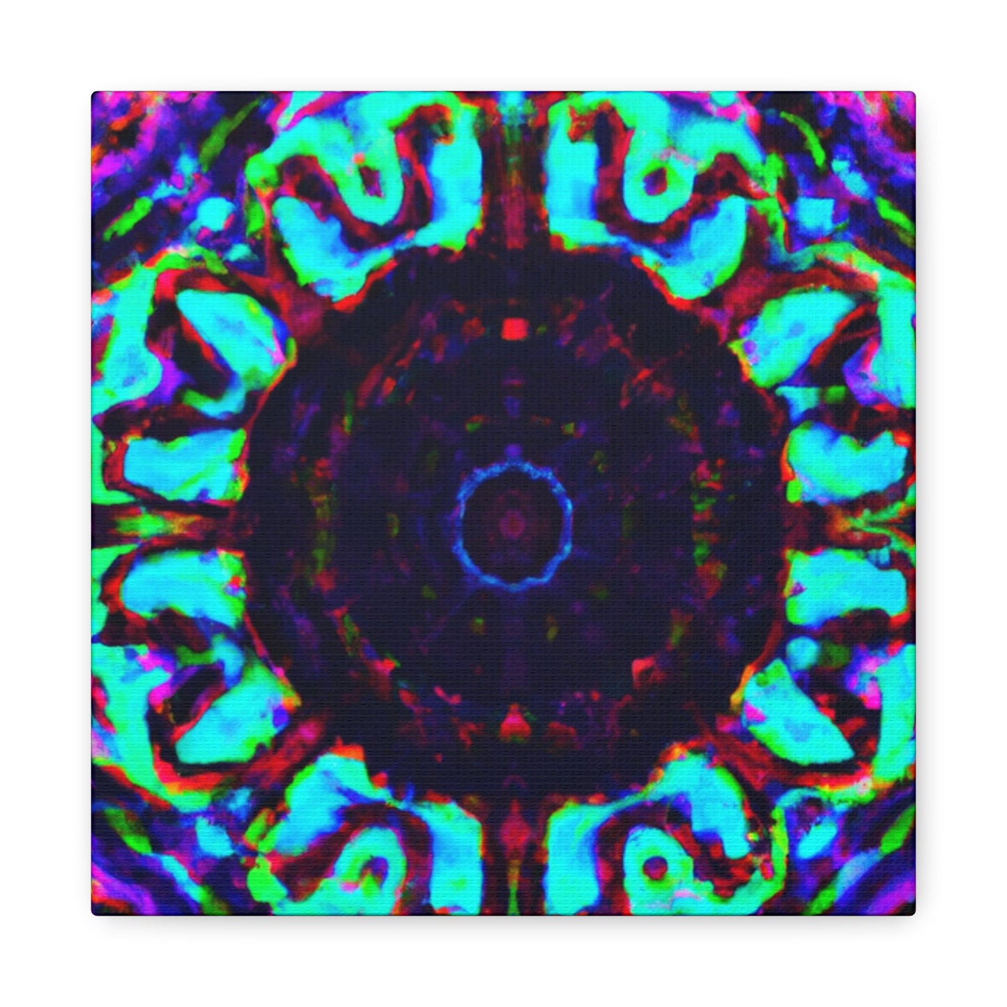 Vibrant Trippy Neon Infinity Prismatic Play. Trippy Infinity Patterns Art Canvas