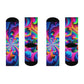 Vibrant Jubilant Neon Infinity Hypnotia. Trippy Cushioned Crew Socks