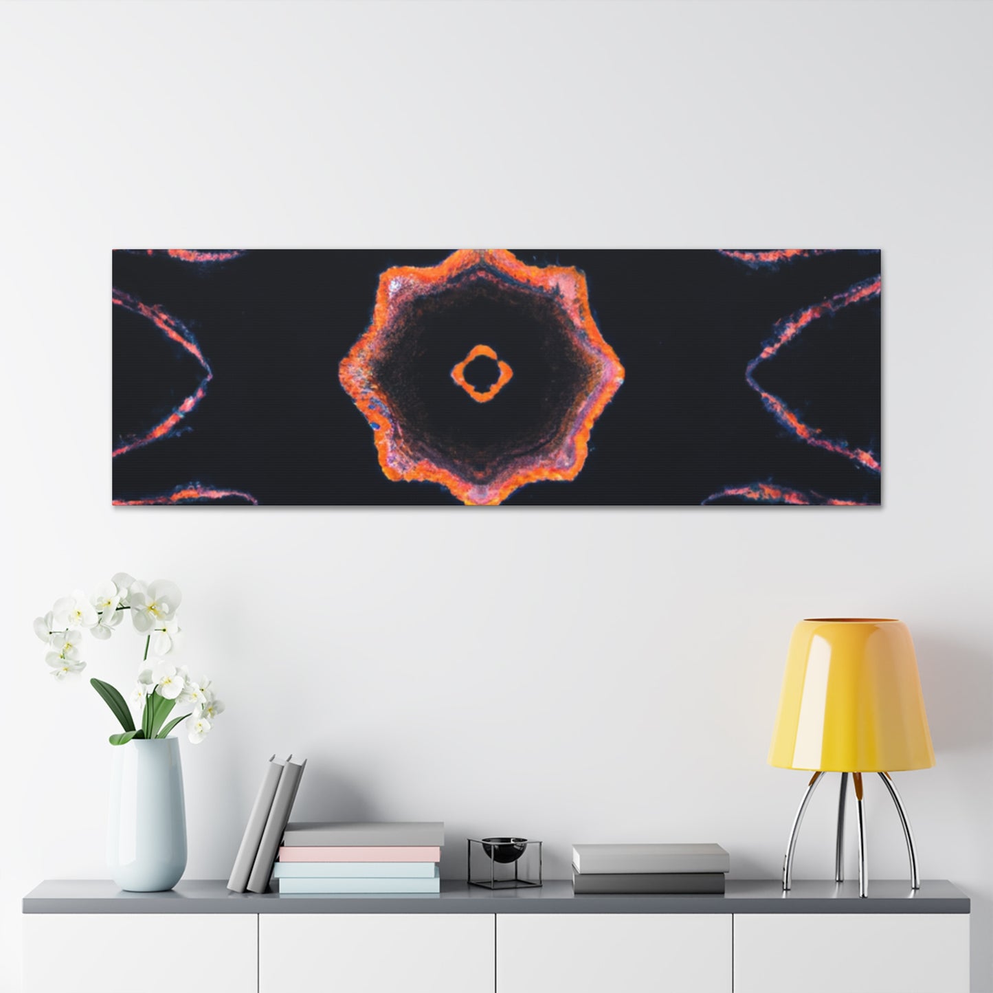 Neon Phantasmagoria Infinity. Trippy Infinity Patterns Art Canvas