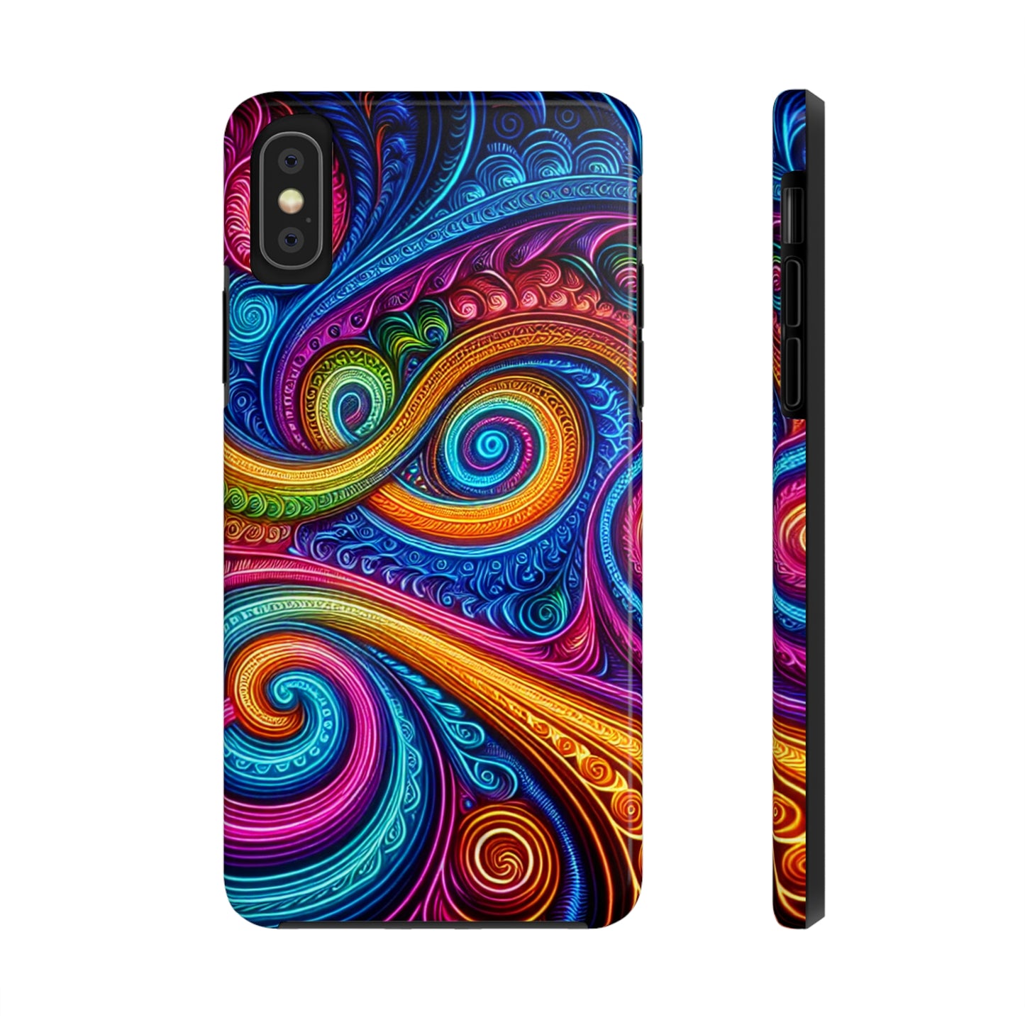 Neon Infinity Illusionz. Trippy Infinity Patterns Tough Phone Case