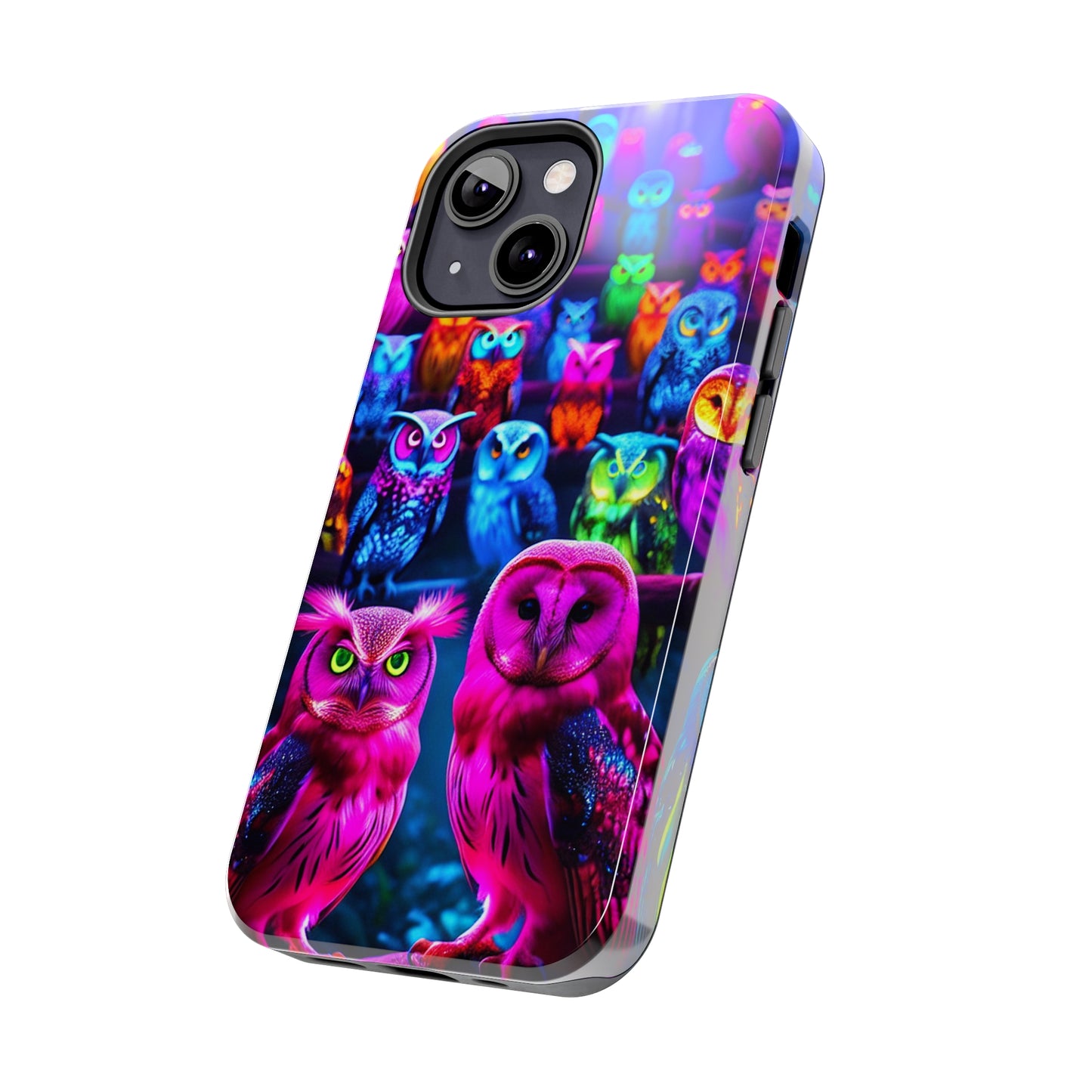 Neon Night Hootenanny. NEON Owls Tough Phone Case