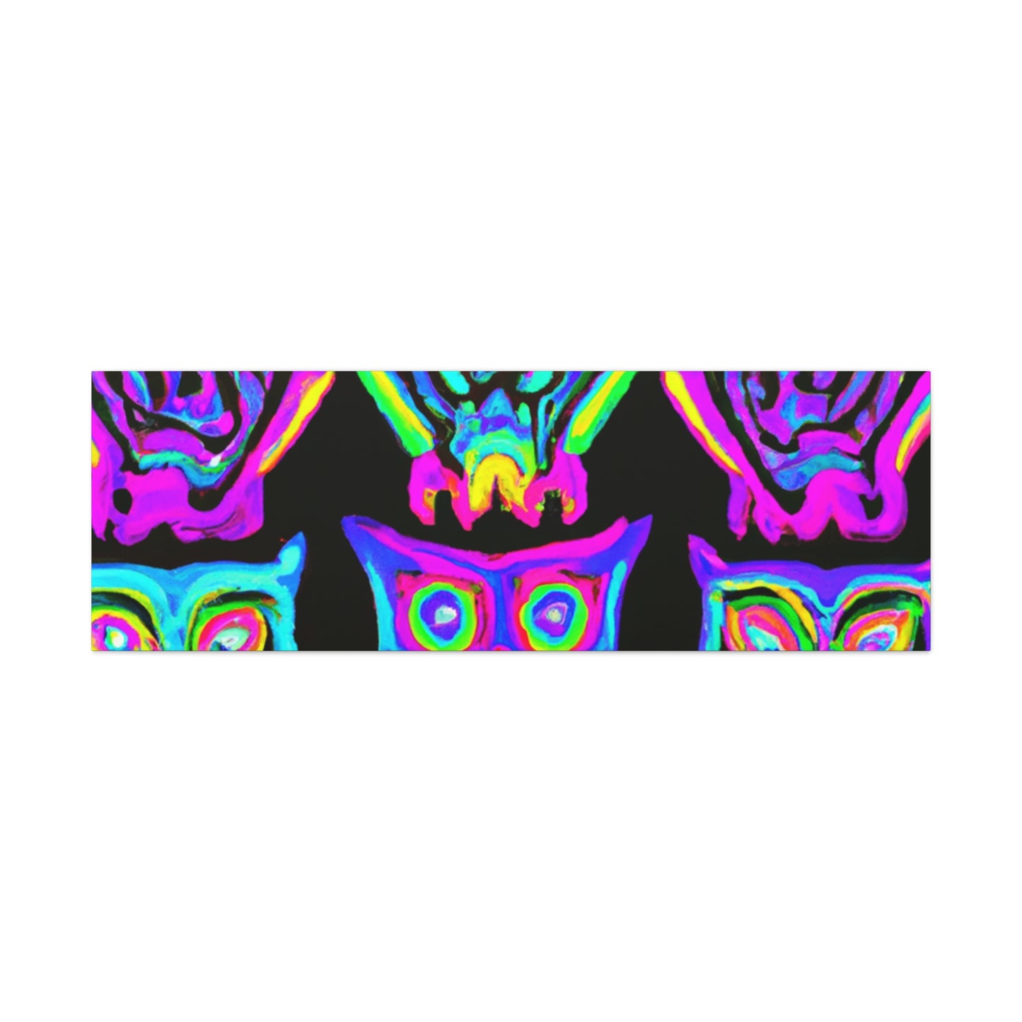 Neon Night Owls. NEON Owls Art Canvas