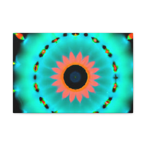 Cosmic Chroma Maze. Trippy Infinity Patterns Art Canvas