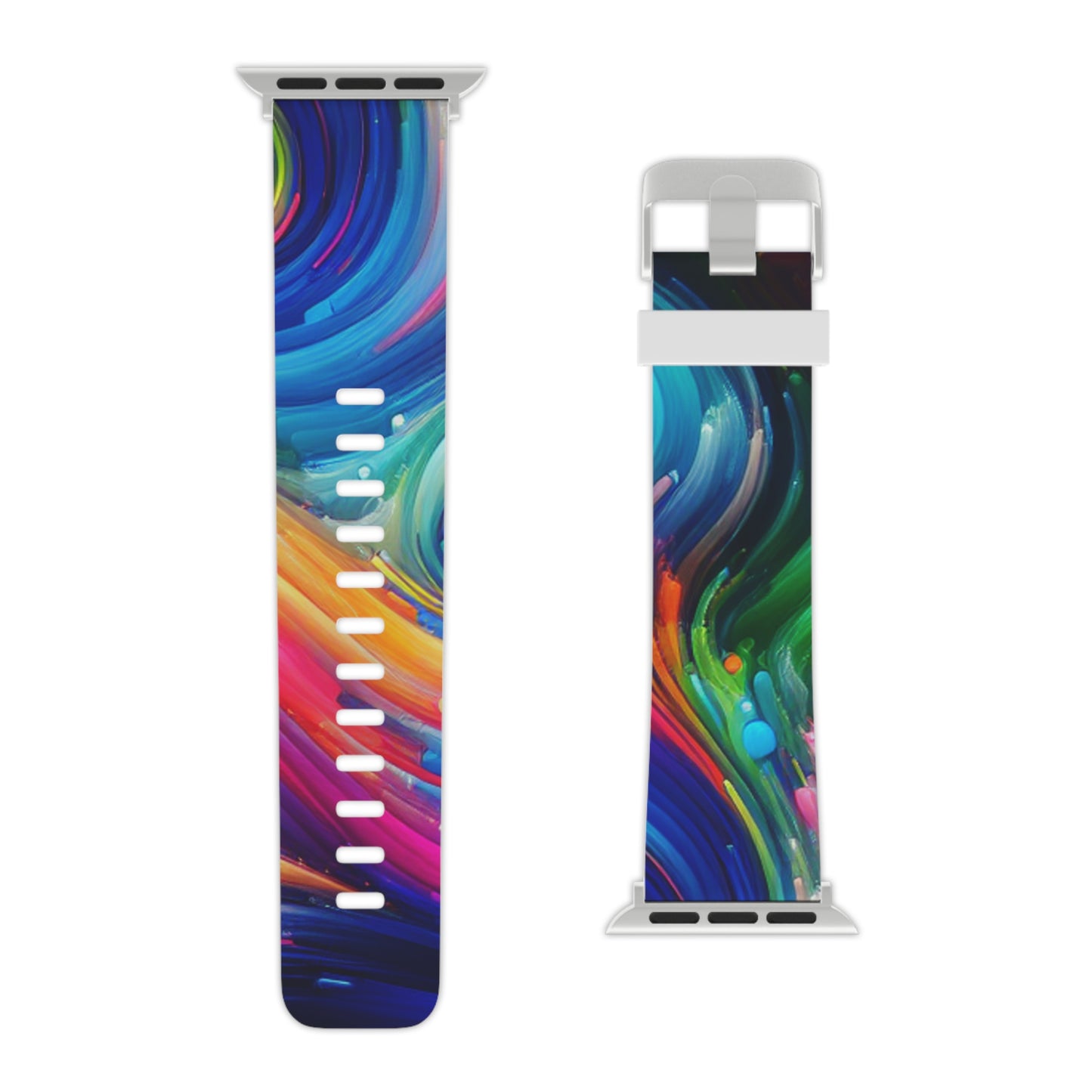 Neon Data Vortex - Trippy Infinity Patterns Iwatch Band