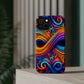 ElectroFractal Fluorescence. Neon Trippy Infinity Patterns Premium Art Magsafe Magnet Tough IPhone 13 14 15 Pro Plus Max and Mini in Matte and Glossy Phone cases