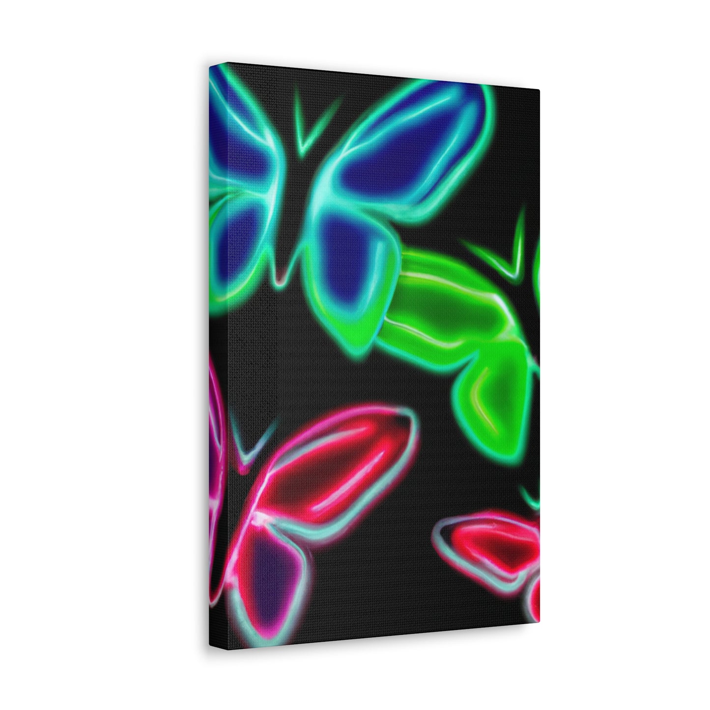 Neon Butterflies Cascade. Neon Butterflies  Art Canvas