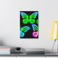 "Neon Dreamweavers". Neon Butterflies  Art Canvas
