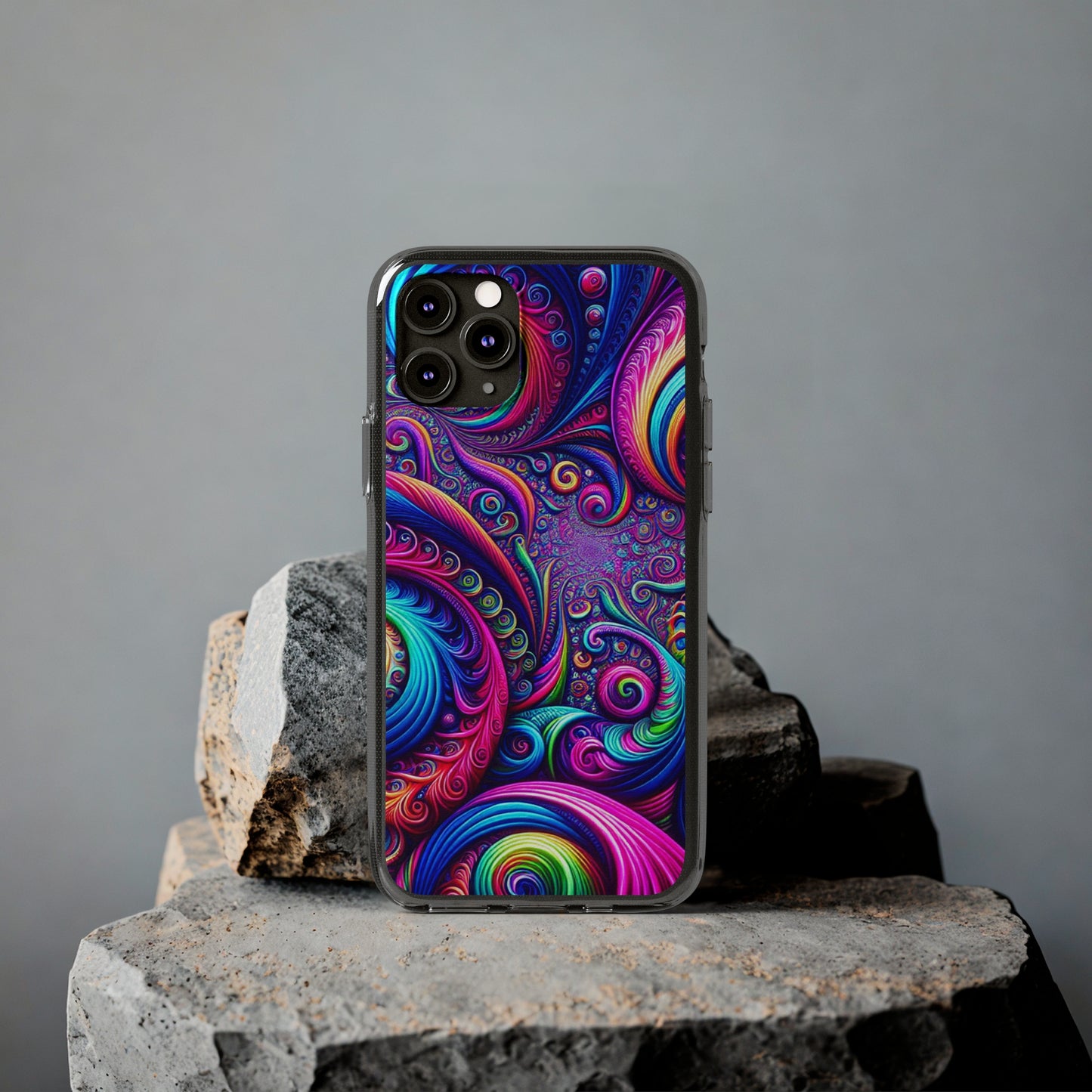 "VibranTrip Neonfinity" Infinity Patterns Art Polycarbonate Phone Case
