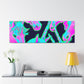 Neon Rainbow Herd NEON Unicorns Art Canvas