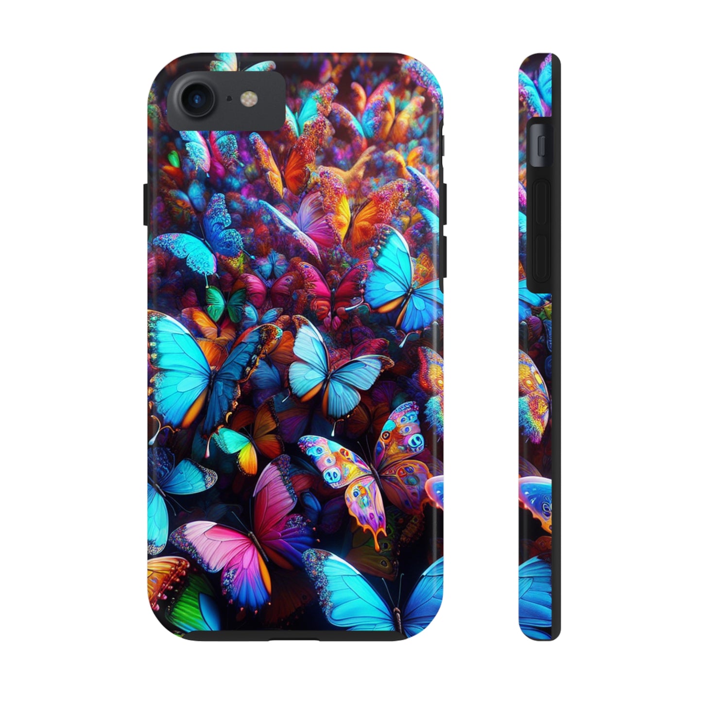 "Illuminated Flight" NEON Butterflies Tough Phone Case