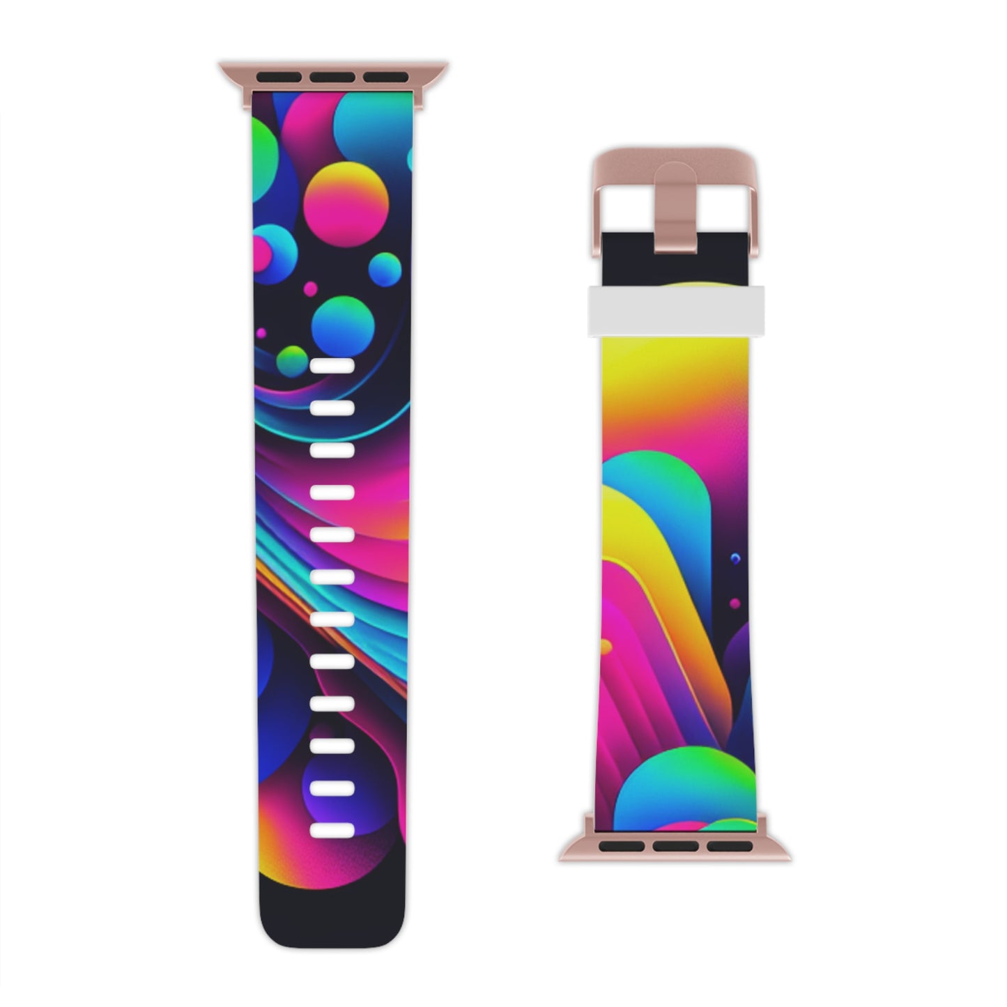 , and complex geometric shapes

"Digital Neon Dynamo" - Trippy Infinity Patterns Iwatch Band