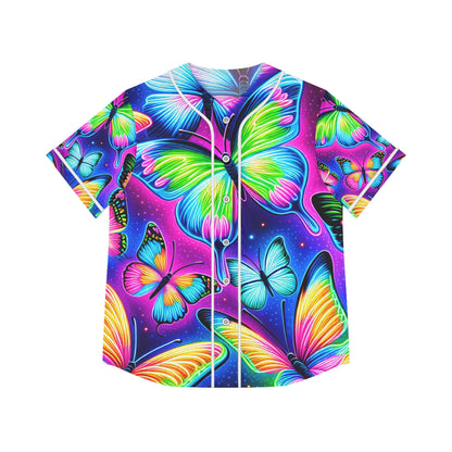 "Neon Embrace" Neon Butterflies Womans Jersey