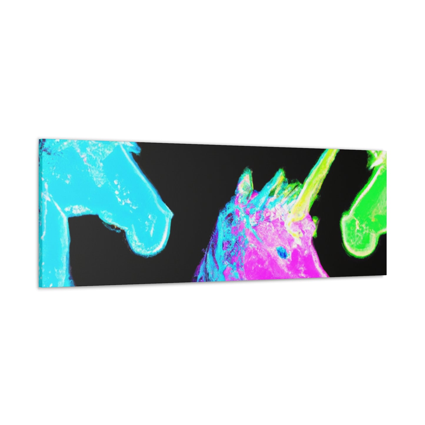 Neon Unicorn Blizzard NEON Unicorns Art Canvas