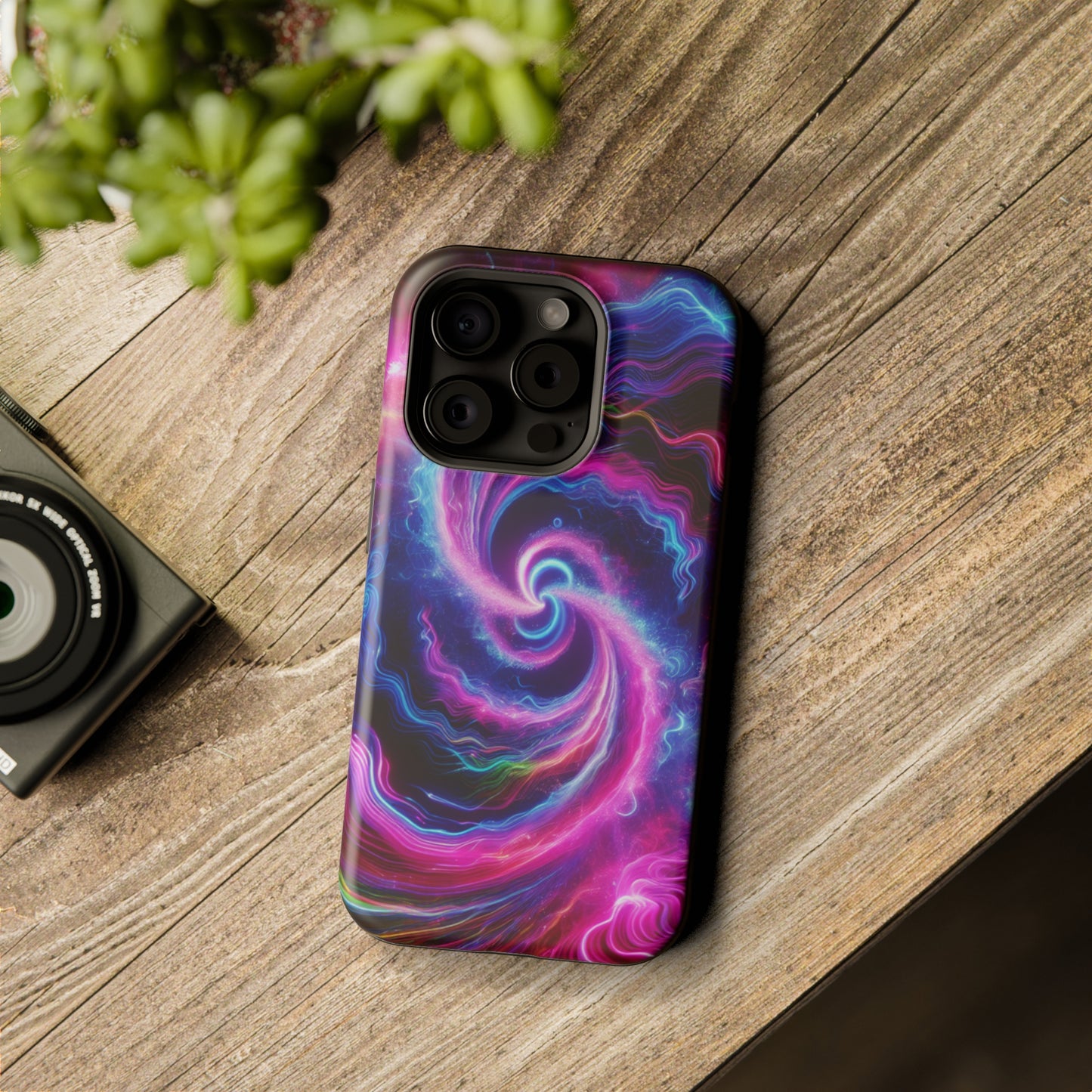 Infinite Neon Horizon Neon Trippy Infinity Patterns Premium Art Magsafe Magnet Tough IPhone 13 14 15 Pro Plus Max and Mini in Matte and Glossy Phone cases