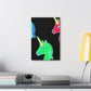 "Neon Rainbow Unicorn Cluster" NEON Unicorns Art Canvas