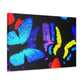"Fantasia of Flutterbyes" Neon Butterflies  Art Canvas