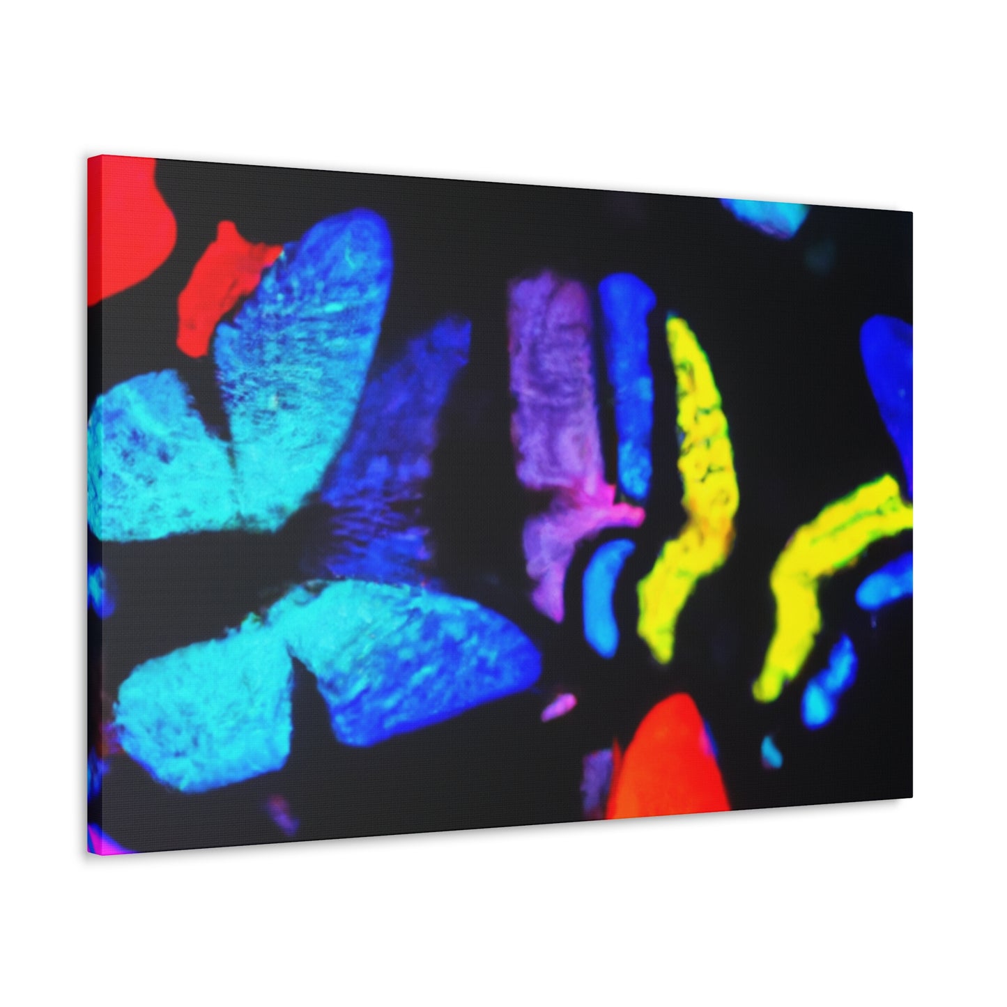 "Fantasia of Flutterbyes" Neon Butterflies  Art Canvas