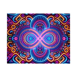 Neon Infinifinity - Neon Trippy Infinity Patterns Puzzle 30, 110, 252, and 1000 Pieces