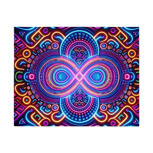 Neon Infinifinity - Neon Trippy Infinity Patterns Puzzle 30, 110, 252, and 1000 Pieces