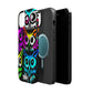 TDB iPhone Magnetic Tough Case - Psychedelic Rave Owl Design