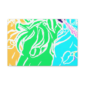 Neon Herd-scape NEON Unicorns Art Canvas